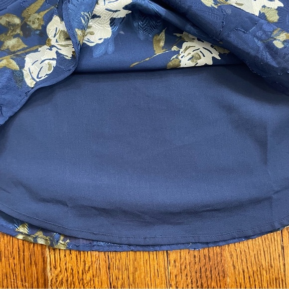 Talbots Blue White Floral Print Dress Tank Blouse Size Extra Small - Picture 5 of 7